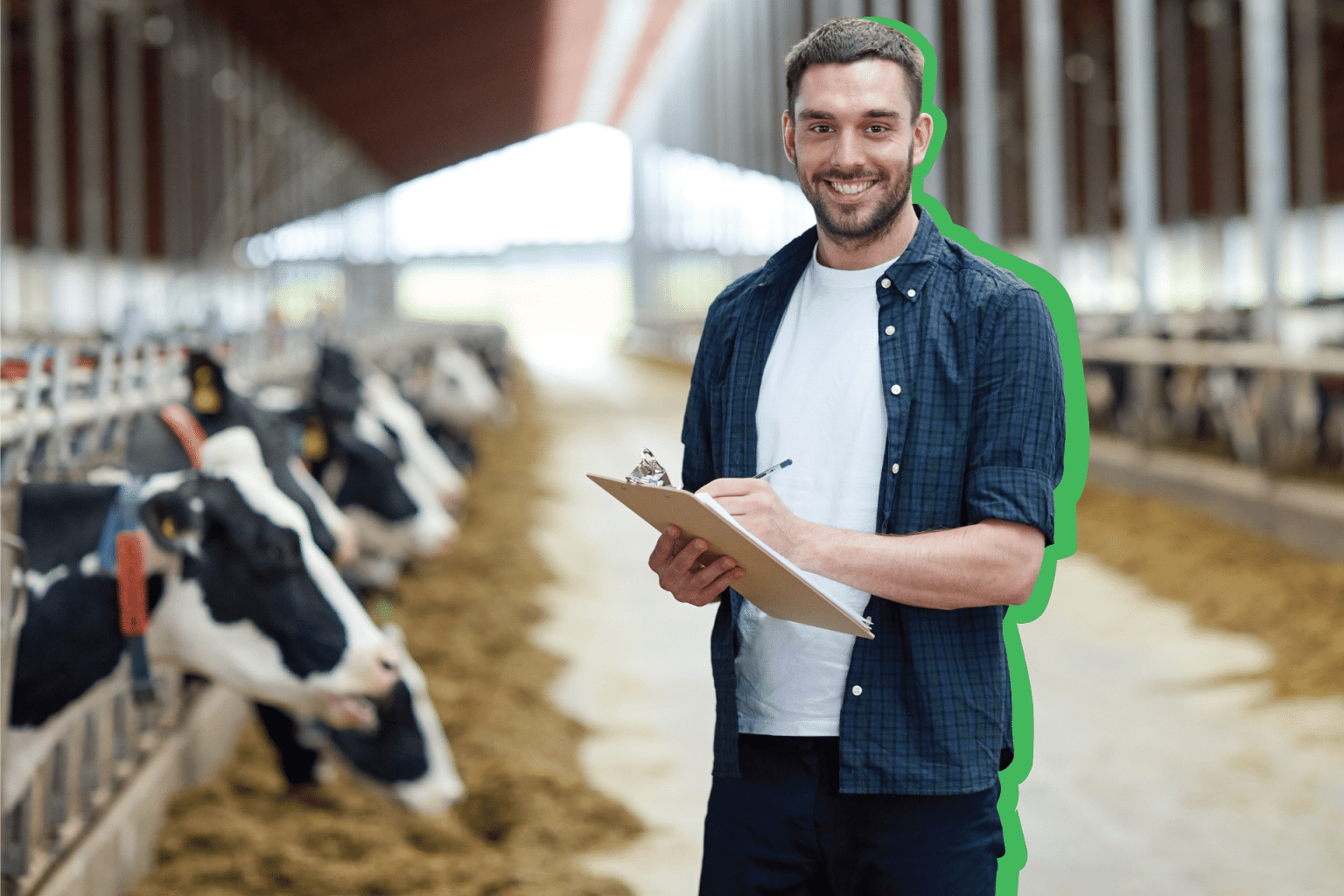 Boer houdt gegevens van zijn vee bij